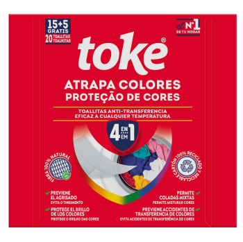 Toallitas atrapacolor Toke 15 ud.