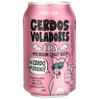 Cerveza Cerdos Voladores Barcelona Beer Company lata 33 cl.