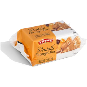 Abanicos de galleta con chocolate y naranja Trias 125 g.