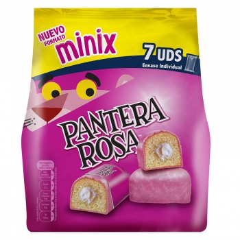 Pastel Pantera Rosa mini Bimbo pack de 7 unidades de 23 g.