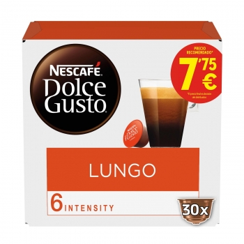 Café lungo premium arábica en cápsulas Nescafé Dolce Gusto 30 ud. 