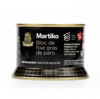 Bloc de foie gras de pato Martiko sin gluten 130 g.