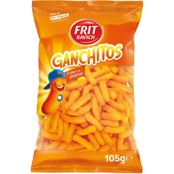 Aperitivo de maíz sabor queso Ganchitos Frit Ravich 105 g.