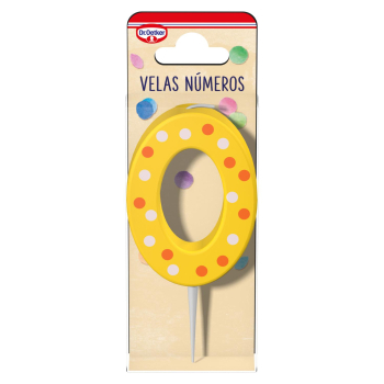 Vela de cumpleaños número 0 Dr.Oetker 1 ud.