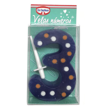 Vela número 3 Dr. Oetker 1 ud.