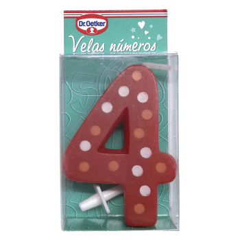 Vela número 4 Dr. Oetker 1 ud.