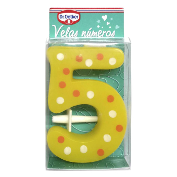 Vela número 5 Dr. Oetker 1 ud.