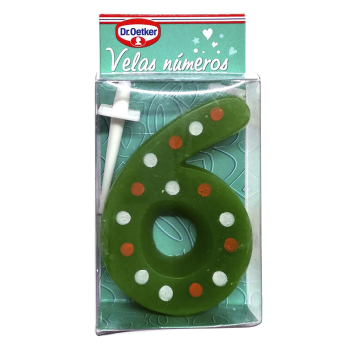 Vela número 6 Dr. Oetker 1 ud.