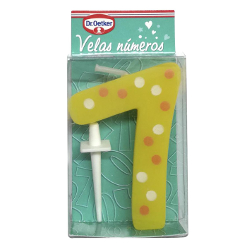 Vela número 7 Dr. Oetker 1 ud.