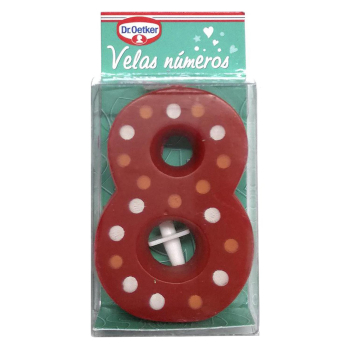 Vela número 8 Dr. Oetker 1 ud.
