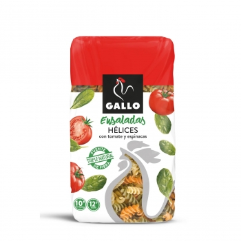 Hélices con tomate y espinacas especial ensaladas Gallo 450 g.