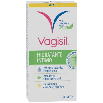 Gel íntimo hidratante natural con camomila y aloe Vagisil 50 ml.