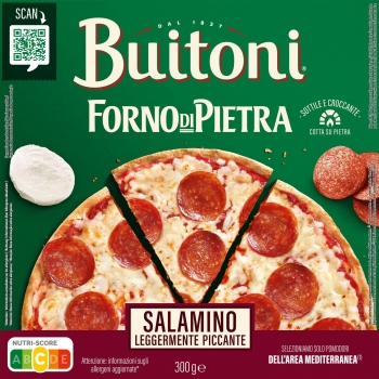 Pizza salamino fina y crujiente Forno di Pietra Buitoni 315 g.