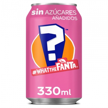Fanta What The Fanta sin azucares añadidos lata 33 cl.