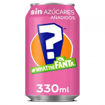 Fanta What The Fanta sin azúcares añadidos lata 33 cl.