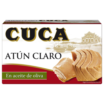 Atún claro en aceite de oliva Cuca sin gluten y sin lactosa 82 g.