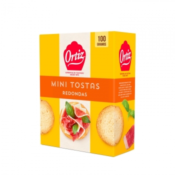 Mini tostas redondas Ortiz 100 g.