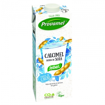 Bebida de soja con calcio Calcimel Santiveri sin gluten sin lactosa brik 1 l.