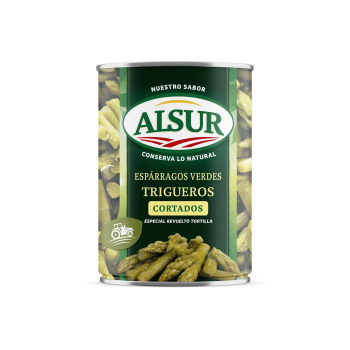 Esparragos trigueros cortados Alsur 210 g.