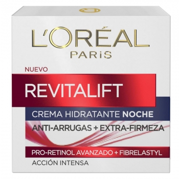 Crema de noche antiarrugas + firmeza L'Oréal-Revitalift 50 ml.