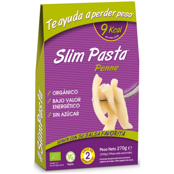 Pasta penne sin azúcar ecológica Slim Pasta 270 g.