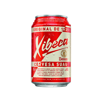 Cerveza rubia Damm Xibeca lata 33 cl.