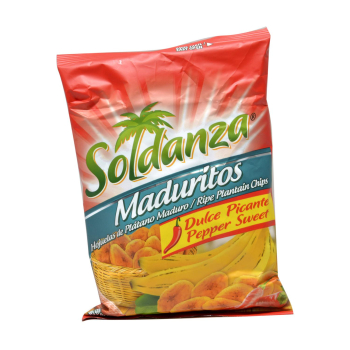 Snack de plátano dulce picante Soldanza 71 g.