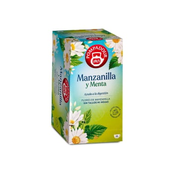 Infusión de manzanilla y menta en bolsitas Pompadour 25 ud.