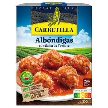 Albóndigas con salsa de tomate Carretilla sin aceite de palma 300 g.