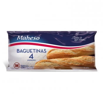 Baguetinas pan Maheso pack de 4 unidades de 125 g.