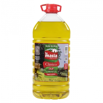 Aceite de oliva suave 0,4º La Masía garrafa 5 l.