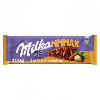 Chocolate con leche relleno de trufa y almendras Max Milka 300 g.