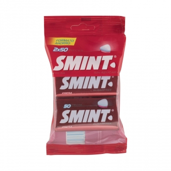 Caramelos sabor fresa Smint pack de 2 paquetes de 50 ud.