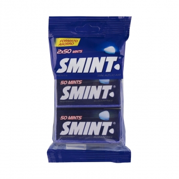 Caramelos sabor menta Smint pack de 2 paquetes de 50 ud.