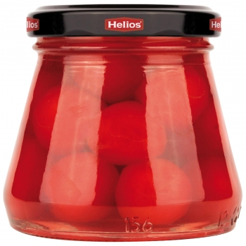 Cerezas rojas en almíbar Helios 90 g.