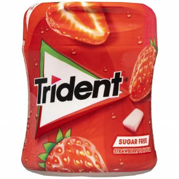 Chicles sabor fresa Trident sin azúcar 82,6 g.