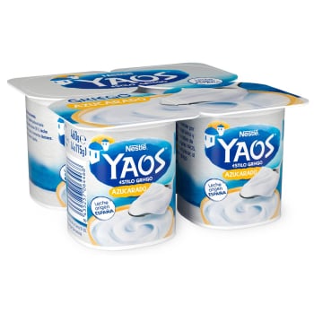 Yogur griego natural azucarado Nestlé Yaos pack de 4 unidades de 115 g. 4 x 115 g