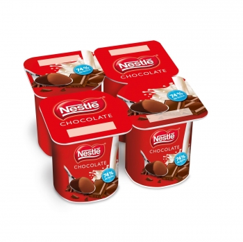 Postre lácteo al chocolate Nestlé sin gluten pack de 4 unidades de 125 g.