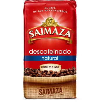 Café molido natural descafeinado Saimaza 250 g.