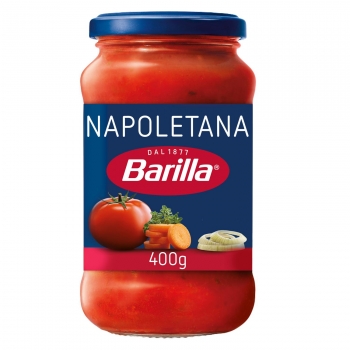 Salsa napolitana Barilla sin gluten y sin lactosa tarro 400 g.