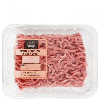 Preparado de carne picada mixta Carrefour 500 g