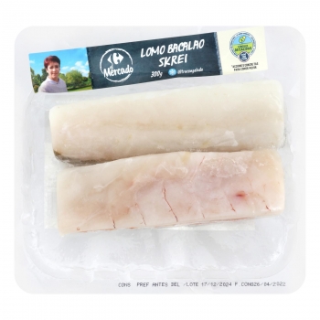 Lomos de bacalao congelado Skrei Calidad y Origen Carrefour 360 g