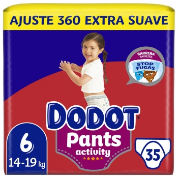 Pants Dodot Activity Extra Talla 6 +16 Kg 37 ud.