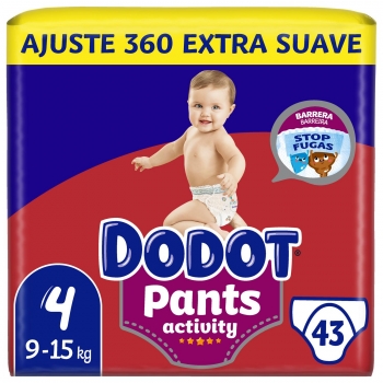 Pants Dodot Activity Talla 4 (9-15 Kg) 45 ud.