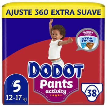 Pant Dodot Activity Extra Talla 5 (12-17 kg) 40 ud.