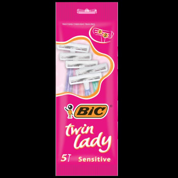 Maquinilla depilatoria 2 hojas Twin lady sensitive Bic 5 ud.