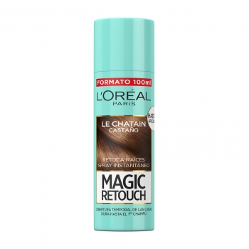 Tinte retoca raíces spray instantáneo castaño Magic Retouch L'Oréal Paris 100 ml.