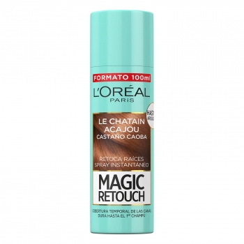 Tinte retoca raíces spray instantáneo castaño caoba L'Oréal Magic Retouch 100 ml.