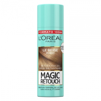 Tinte retoca raíces spray instantáneo rubio L'Oréal Magic Retouch 100 ml.