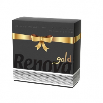 Set 40 servilletas 2 capas celulosa RENOVA Gold 40x40cm - Negro